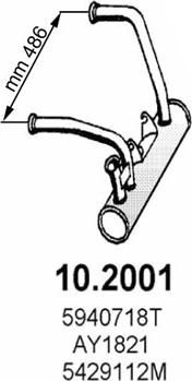 ASSO 10.2001 - Предглушитель выхлопных газов autosila-amz.com