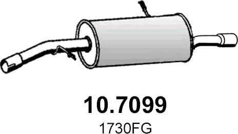 ASSO 10.7099 - Глушитель выхлопных газов, конечный autosila-amz.com