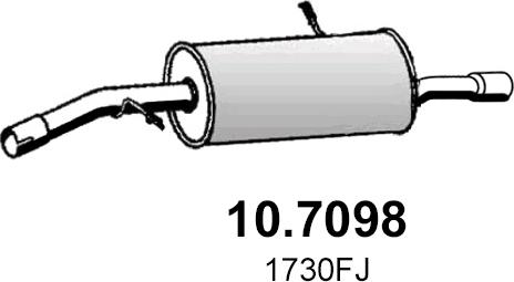 ASSO 10.7098 - Глушитель выхлопных газов, конечный autosila-amz.com