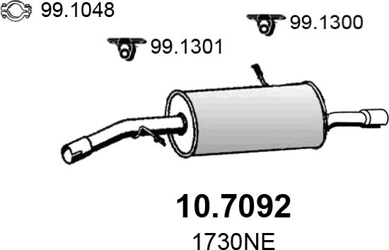 ASSO 10.7092 - Глушитель выхлопных газов, конечный autosila-amz.com