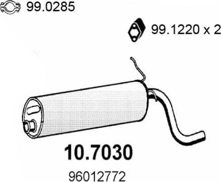 ASSO 10.7030 - Глушитель выхлопных газов, конечный autosila-amz.com