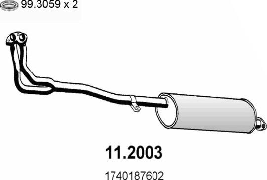 ASSO 11.2003 - Предглушитель выхлопных газов autosila-amz.com