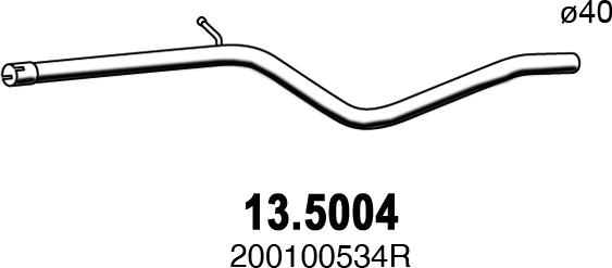 ASSO 13.5004 - Труба выхлопного газа autosila-amz.com