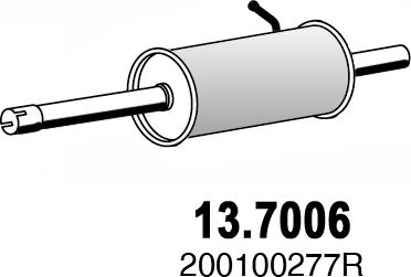 ASSO 13.7006 - Резонатор глушителя задний autosila-amz.com