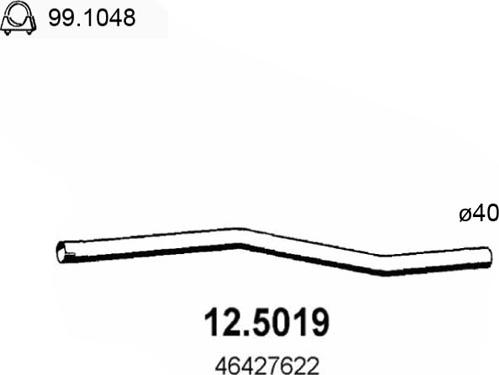 ASSO 12.5019 - Труба выхлопного газа autosila-amz.com