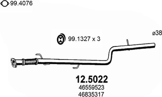 ASSO 12.5022 - Труба выхлопного газа autosila-amz.com