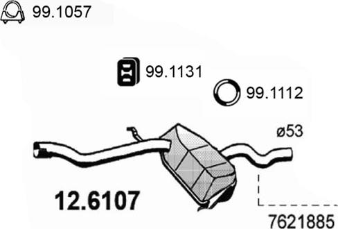 ASSO 126107 - Клиновой ремень, поперечные рёбра autosila-amz.com
