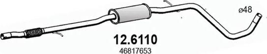 ASSO 12.6110 - Средний глушитель выхлопных газов autosila-amz.com