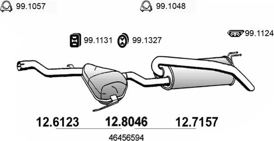 ASSO 12.7157 - Глушитель выхлопных газов, конечный autosila-amz.com