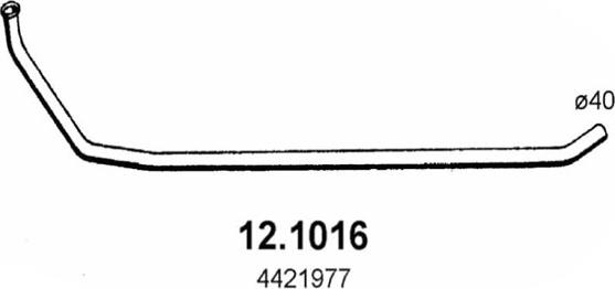 ASSO 12.1016 - Труба выхлопного газа autosila-amz.com