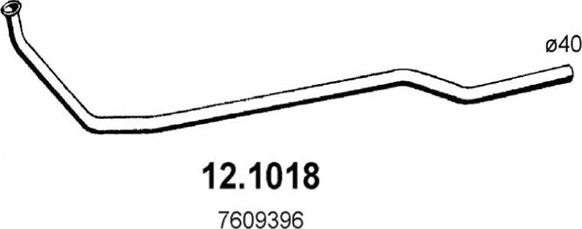 ASSO 12.1018 - Труба выхлопного газа autosila-amz.com