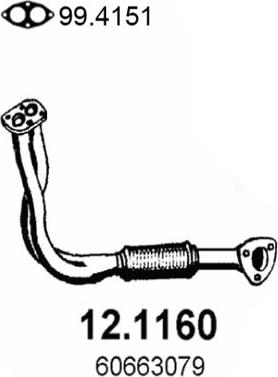 ASSO 12.1160 - Труба выхлопного газа autosila-amz.com