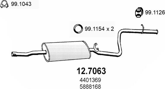 ASSO 12.7063 - Глушитель выхлопных газов, конечный autosila-amz.com