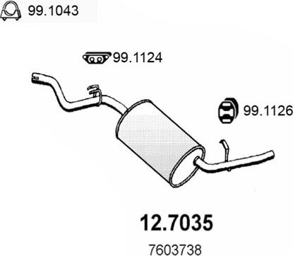 ASSO 12.7035 - Глушитель выхлопных газов, конечный autosila-amz.com