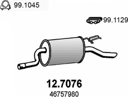 ASSO 12.7076 - Глушитель выхлопных газов, конечный autosila-amz.com