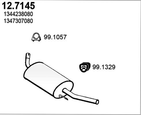 ASSO 12.7145 - Глушитель выхлопных газов, конечный autosila-amz.com