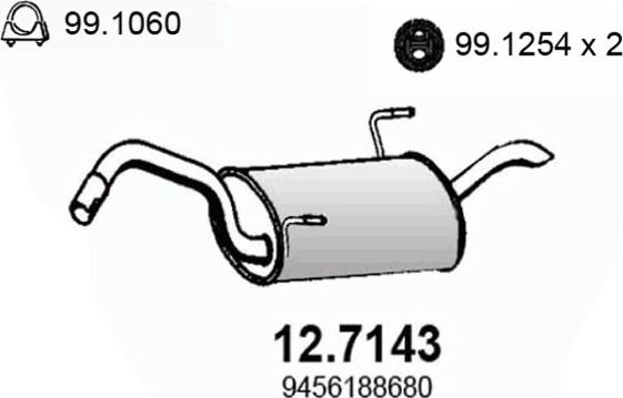 ASSO 12.7143 - Глушитель выхлопных газов, конечный autosila-amz.com