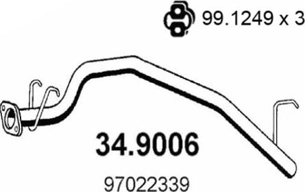 ASSO 34.9006 - Труба выхлопного газа autosila-amz.com