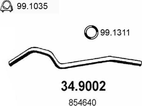 ASSO 349002 - Клиновой ремень, поперечные рёбра autosila-amz.com