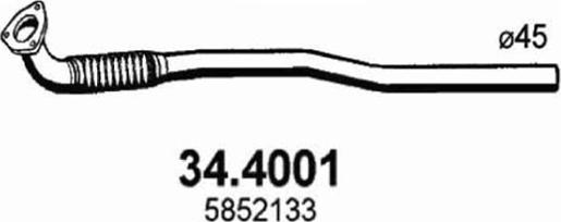 ASSO 34.4001 - Труба выхлопного газа autosila-amz.com