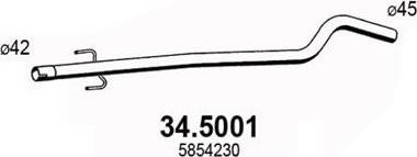 ASSO 34.5001 - Труба выхлопного газа autosila-amz.com