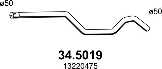 ASSO 34.5019 - Труба выхлопного газа autosila-amz.com