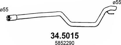 ASSO 34.5015 - Труба выхлопного газа autosila-amz.com