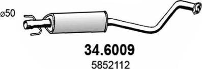 ASSO 34.6009 - Средний глушитель выхлопных газов autosila-amz.com