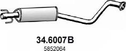 ASSO 34-6007B - Средний глушитель выхлопных газов autosila-amz.com