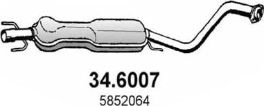 ASSO 34.6007 - Средний глушитель выхлопных газов autosila-amz.com