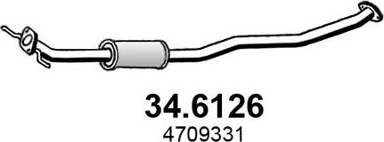 ASSO 34.6126 - Средний глушитель выхлопных газов autosila-amz.com
