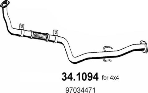 ASSO 34.1094 - Труба выхлопного газа autosila-amz.com