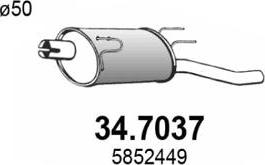 ASSO 34.7037 - Глушитель выхлопных газов, конечный autosila-amz.com