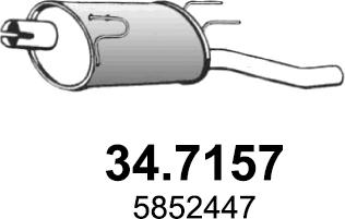 ASSO 34.7157 - Глушитель выхлопных газов, конечный autosila-amz.com