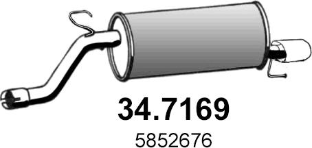 ASSO 34.7169 - Глушитель выхлопных газов, конечный autosila-amz.com