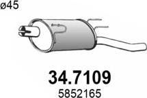 ASSO 34.7109 - Глушитель выхлопных газов, конечный autosila-amz.com