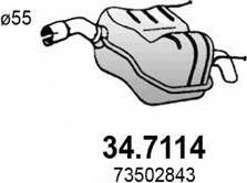 ASSO 34.7114 - Монтажный комплект, глушитель autosila-amz.com