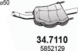 ASSO 34.7110 - Глушитель выхлопных газов, конечный autosila-amz.com