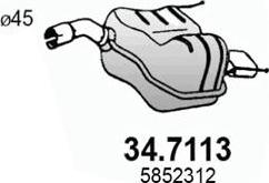 ASSO 34.7113 - Глушитель выхлопных газов, конечный autosila-amz.com