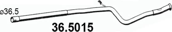 ASSO 36.5015 - Труба выхлопного газа autosila-amz.com