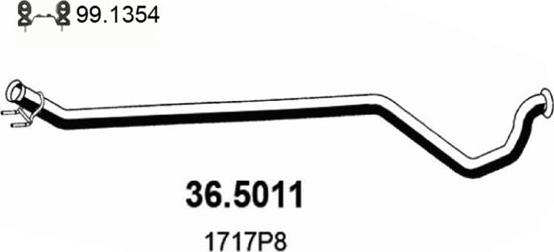 ASSO 36.5011 - Труба выхлопного газа autosila-amz.com