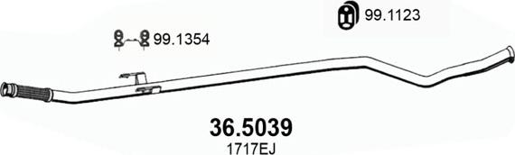 ASSO 36.5039 - Труба выхлопного газа autosila-amz.com