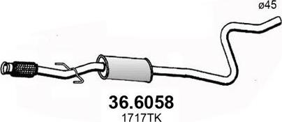 ASSO 36.6058 - Средний глушитель выхлопных газов autosila-amz.com