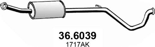 ASSO 36.6039 - Средний глушитель выхлопных газов autosila-amz.com