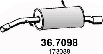 ASSO 36.7098 - Глушитель выхлопных газов, конечный autosila-amz.com