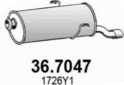 ASSO 36.7047 - Глушитель выхлопных газов, конечный autosila-amz.com