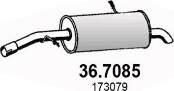 ASSO 36.7085 - Глушитель выхлопных газов, конечный autosila-amz.com
