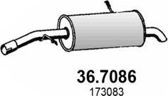 ASSO 36.7086 - Резонатор задний PEUGEOT 207 1.4 HDi 06-03/08 autosila-amz.com