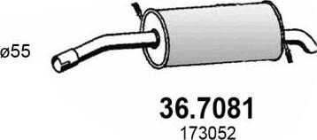 ASSO 36.7081 - Глушитель выхлопных газов, конечный autosila-amz.com