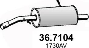 ASSO 36.7104 - Глушитель выхлопных газов, конечный autosila-amz.com